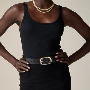 NEW NWT J. Crew New Fine Rib Scoopneck Tank Top Color: Black